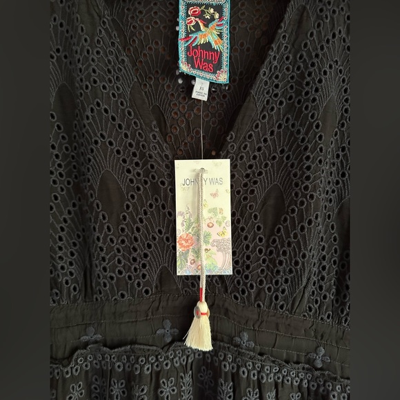 Johnny Was Bluebelle Dress in Black, size XS can fit S, NWT (but no slip) - Picture 6 of 14